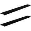 vidaXL Pervaz 2 buc lemn masiv de maro-negru 160x15x2 cm