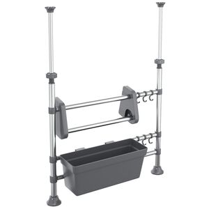 vidaXL Organizator de bucătărie reglabil, aluminiu
