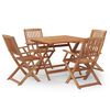 vidaXL Set mobilier de grădină, 5 piese, lemn masiv de acacia