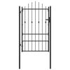vidaXL Poartă de gard ASTEN 100 x 150 cm Metal Negru Blocat