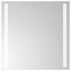 vidaXL Oglindă de baie cu LED Transparent 40 x 40 cm sticlă securizată
