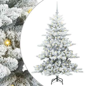 vidaXL Brad de Crăciun artificial cu ramuri articulare Alb 150 cm
