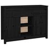 vidaXL Servantă, negru, 100x35x74,5 cm, lemn masiv de pin