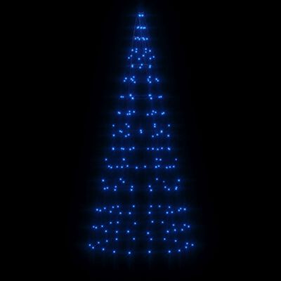 vidaXL Lumină brad de Crăciun pe catarg 200 LED-uri albastru 180 cm