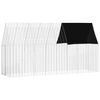 vidaXL Custodie pentru iepuri Argintiu 400 x 100 x 210 cm