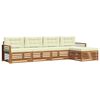 vidaXL Set de canapele de exterior 5 buc. Natural și Crem