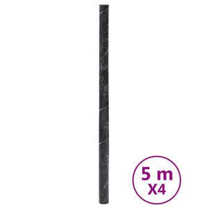 vidaXL Autocolante pentru mobilier marmură, negru, 90x500 cm, PVC