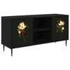 vidaXL Cabinet TV BREMEN 102 x 33 x 51 cm Stejar Negru Lemn prelucrat
