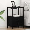 vidaXL Dulap de noapte Stejar Negru 40 x 31 x 60 cm Lemn compozit