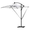 vidaXL Parasol banana cu brațe Nisipiu 249 x 249 x 250 cm