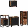 vidaXL Set de mobilier pentru baie 4 pcs Maro Lemn recuperat masiv