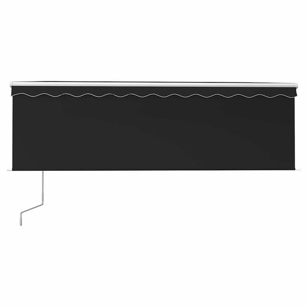 vidaXL Copertină retractabilă automat cu stor, antracit, 4,5x3 m