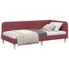 vidaXL Cadru de pat colțar cu headboard Roșu Vin 90 x 190 cm țesătură