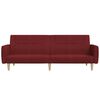 vidaXL Canapea extensibilă cu 2 locuri, roșu vin, material textil