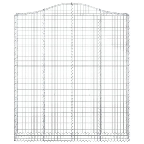 vidaXL Coșuri gabion arcuite,3 buc., 200x30x220/240cm, fier galvanizat