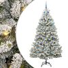 vidaXL Brad de Crăciun artificial 210 cm 300 LED-uri Alb cald