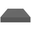 vidaXL Rafturi de perete, 4 buc., gri extralucios, 60x23,5x3,8 cm, MDF