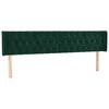 vidaXL Tăblie de pat cu aripioare verde &icirc;nchis 183x16x78/88 cm catifea