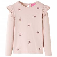 Tricou pentru copii cu mâneci lungi roz 92