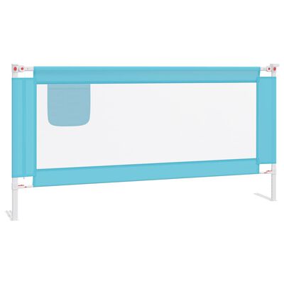 vidaXL Balustradă de protecție pat copii, albastru, 180x25 cm, textil