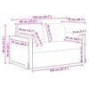 vidaXL Canapea 2 pcs albastru 139 x 78 x 80 cm țesătură