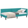 vidaXL Cadru de pat colțar cu headboard Turcoaz 80 cm x 200 cm Catifea