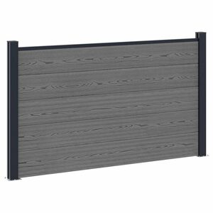 vidaXL Set de Gard 180 x 105 cm WPC și Aluminiu Gri