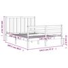 vidaXL Cadru de pat fără saltea, 140x200 cm, lemn masiv pin
