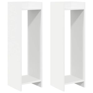 vidaXL Suport pentru plante Alb 30 x 30 x 100 cm Lemn prelucrat