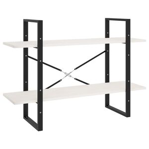 vidaXL Bibliotecă cu 2 rafturi, alb, 100x30x70 cm, lemn masiv de pin