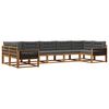 vidaXL Set de canapele de exterior 7 buc. Natural și Antracit
