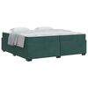 vidaXL Cadru de pat cu saltea Verde &icirc;nchis 200 x 200 cm țesătură