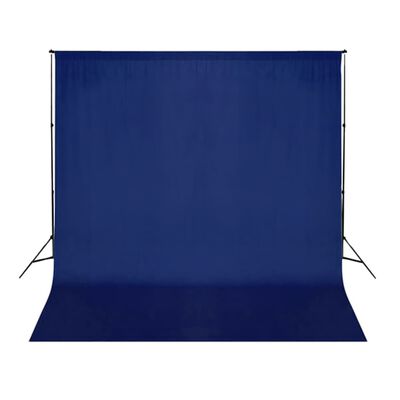 vidaXL Fundal foto, albastru, 300x300 cm, bumbac, Chroma Key