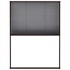 vidaXL Plasă insecte plisse pentru ferestre, maro, 60x80 cm, aluminiu