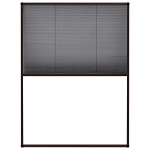 vidaXL Plasă insecte plisse pentru ferestre, maro, 60x80 cm, aluminiu