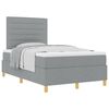 vidaXL Pat cu arcuri cu saltea Gri deschis 120 x 200 cm țesătură