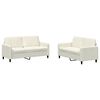 vidaXL Set canapea 2 piese, crem, catifea