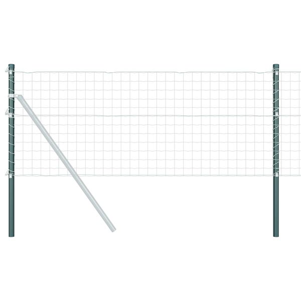 vidaXL St&acirc;lp de gard. 2 pcs Verde 50 cm Oțel vopsit &icirc;n pulbere