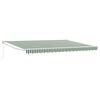vidaXL Copertină retractabilă Verde și alb 450 x 300 x 165 cm
