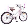 vidaXL Bicicletă pentru Copii 18 Inci pentru 5-7 ani Roz deschis
