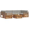 vidaXL Set de canapele de exterior 7 pcs Gri natural și deschis
