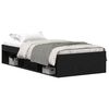 vidaXL Cadru de pat fără saltea Stejar negru 75x190 cm Lemn prelucrat
