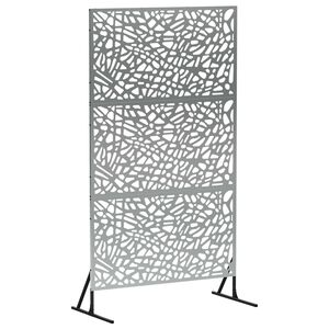 vidaXL Ecran de intimitate 100 x 50 x 180 cm Oțel Galvanizat Argintiu