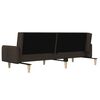 vidaXL Canapea extensibilă cu 2 locuri, maro &icirc;nchis, textil