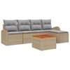 vidaXL Set de canapele pentru grădină 6 buc. Beige și gri deschis
