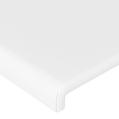 vidaXL Tăblii de pat, 2 buc, alb, 90x5x78/88 cm, piele ecologică