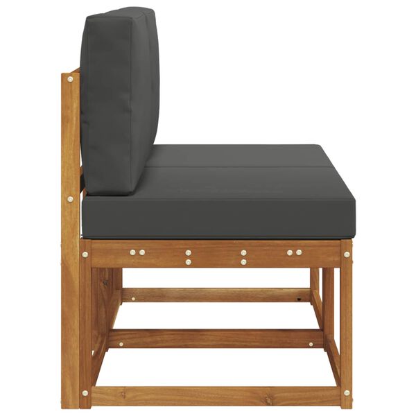 vidaXL 2 Bucată Canapea Medie pentru Exterior Lemn Solid de Acacia