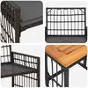 vidaXL Set de Mobilier pentru Exterior 3 pcs Negru și Gri &icirc;nchis