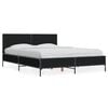 vidaXL Cadru de pat, negru, 120x190 cm, lemn prelucrat și metal