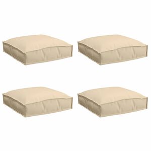 vidaXL Pernă pentru șezut din paleți 4 pcs Bej 40 x 40 x 8 cm